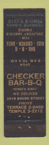 Matchbook Cover - Chcker BBQ Detroit MI WEAR