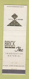 Matchbook Cover - Brick The Imaginative Material Canton OH