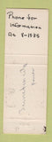 Matchbook Cover - Junction City Builders KS ORANGE