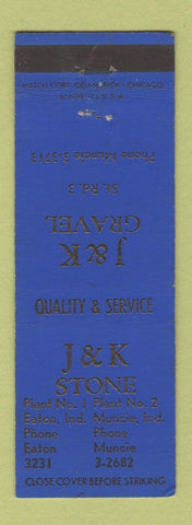 Matchbook Cover - J&K Stone Muncie IN Eaton