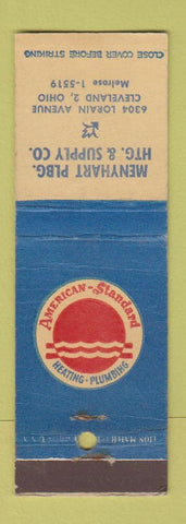 Matchbook Cover - American Standard Plumbing Heating Menyhart Cleveland OH