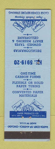 Matchbook Cover - Evans Tags Envelopes WEAR