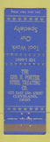 Matchbook Cover - Geo Porter Steel Treating Clevealnd OH