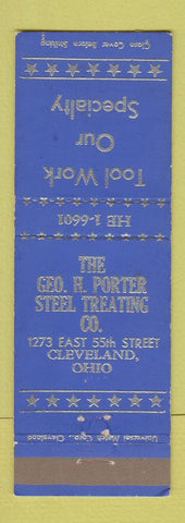 Matchbook Cover - Geo Porter Steel Treating Clevealnd OH