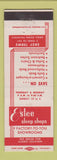 Matchbook Cover - Estee Sleep Shops Beds Chicago IL Milwaukee WI