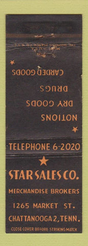 Matchbook Cover - Star Sales Merchandise Brokers Chattanooga TN WEAR