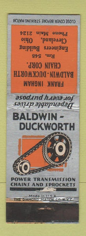 Matchbook Cover - Baldwin Duckworth Power Transmission Cleveland OH WEAR