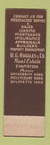 Matchbook Cover - WG Ruggles Real Estate Evanston IL WEAR