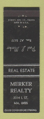 Matchbook Cover - Merker Real Estate