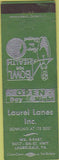 Matchbook Cover - Laurel Lanes Inc Laureldale PA