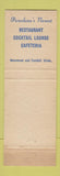Matchbook Cover - Ontra Restaurant Pasadena CA WEAR