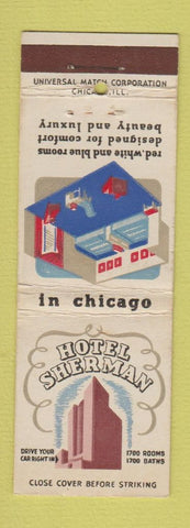 Matchbook Cover - Hotel Sherman Chicago IL