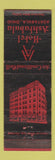 Matchbook Cover - Hotel Ashtabula OH