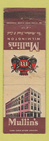 Matchbook Cover - Mullin's Department Store Wilmington DE
