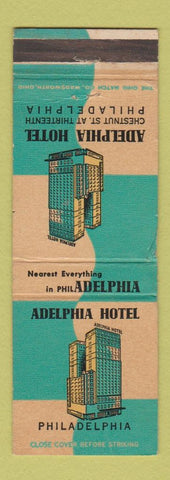 Matchbook Cover - Adelphia Hotel Philadelphia PA WORN