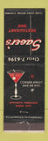 Matchbook Cover - Sager's Restaurant Bar New York City