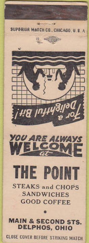 Matchbook Cover - The Point Delphos OH