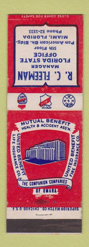 Matchbook Cover - RC Fleeman Insurance Miami FL
