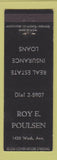 Matchbook Cover - Roy Poulsen Real Estate Insurance Racine WI