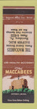 Matchbook Cover - The Maccabees Insurance Harrisburg PA