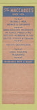 Matchbook Cover - The Maccabees Insurance Harrisburg PA