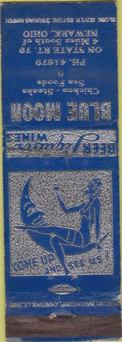 Matchbook Cover - Blue Moon Newark OH girlie WORN