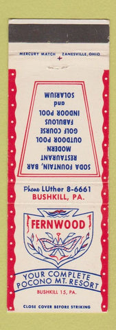 Matchbook Cover - Fernwood Resort Bushkill PA