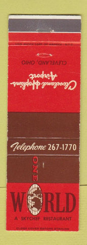 Matchbook Cover - One World Skychef Restaurant Cleveland Hopkins Airport OH