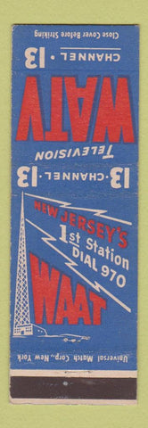 Matchbook Cover - WATV TV NJ Channel 13