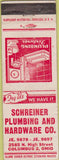 Matchbook Cover - Schreiner Plumbing Hardware Columbus OH