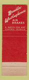 Matchbook Cover - Bendix Westinghouse Air Brakes Bailey Sharon PA New Castle