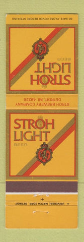 Matchbook Cover - Stroh Light Beer Detroit MI