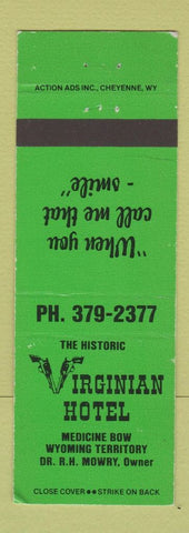Matchbook Cover - Virginian Hotel Medicine Bow WY