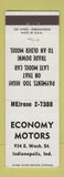 Matchbook Cover - Economy Motors Indianapolis IN