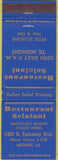 Matchbook Cover - Restaurant Sclafani Italian Metairie LA