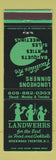 Matchbook Cover - Landwehrs Restaurant Trenton NJ