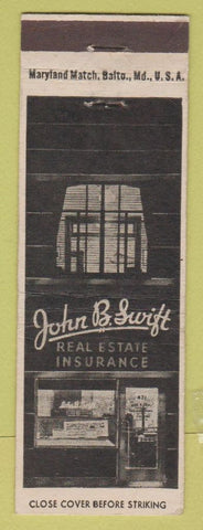 Matchbook Cover - John Swift Real Estate Insurance Brooklyn NY