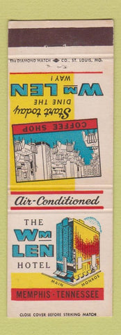 Matchbook Cover - Wm Len Hotel Memphis TN WEAR