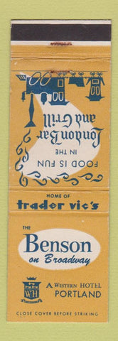 Matchbook Cover - Benson Hotel Portland OR WEAR