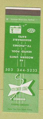Matchbook Cover - City Center Lodge Eugene OR