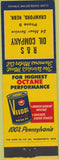 Matchbook Cover - Veedol oil gas Crawford NE