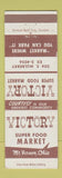 Matchbook Cover - Victory Grocery Mount Vernon OH