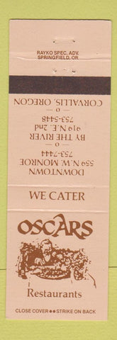 Matchbook Cover - Oscars Restaurants Corvallis OR