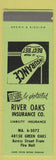 Matchbook Cover - River Oaks Insurance SAMPLE