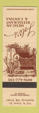 Matchbook Cover - Loli's Mexican Restaurant Medford OR