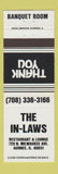 Matchbook Cover - The In Laws Restaurant Gurnee IL