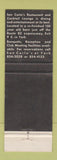 Matchbook Cover - San Carlo's York PA WEAR