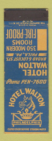 Matchbook Cover - Hotel Walton Philadelphia PA