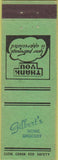 Matchbook Cover - Gilbert's Grocery STAMPED
