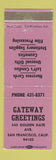 Matchbook Cover - Gateway Greetings San Francisco CA WEAR